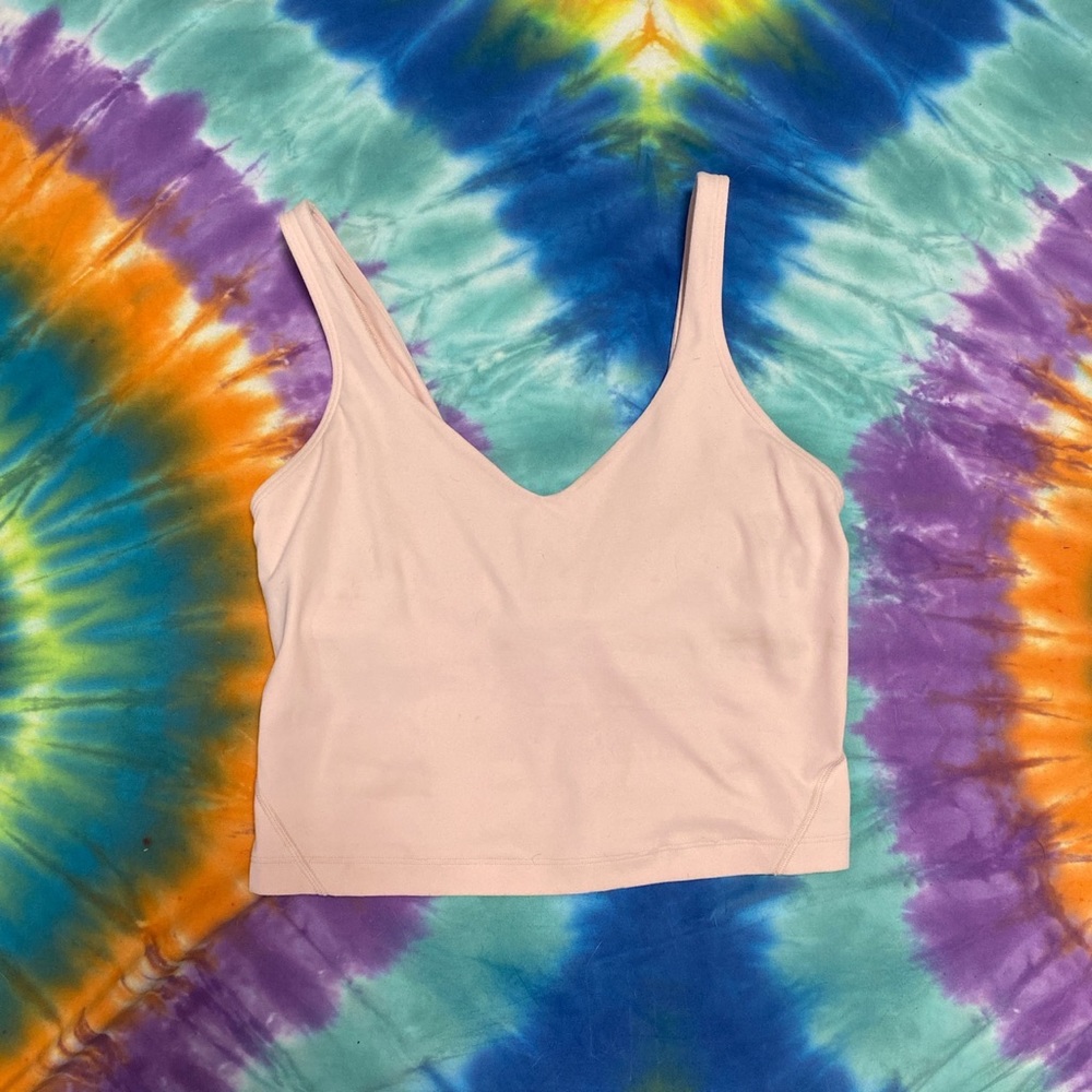 Light neutral pink Lululemon align crop tank